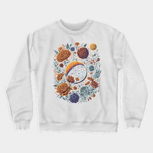 Floral Planets - Floral Space Crewneck Sweatshirt